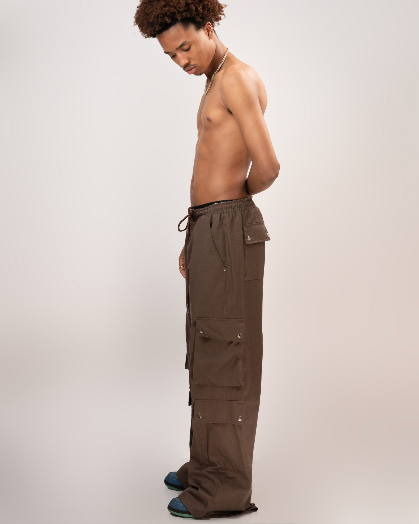 Men's Twill Cargo Pants Pink