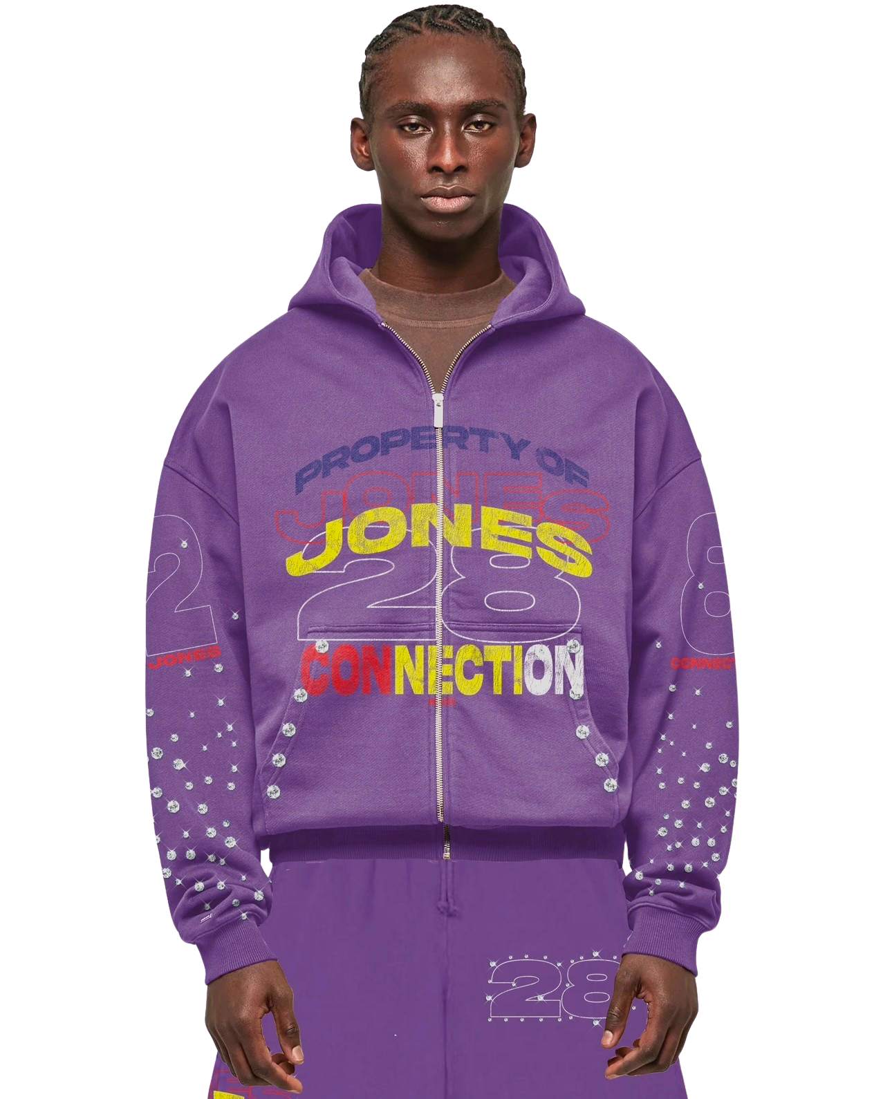 Black Rhinestone Hoodie