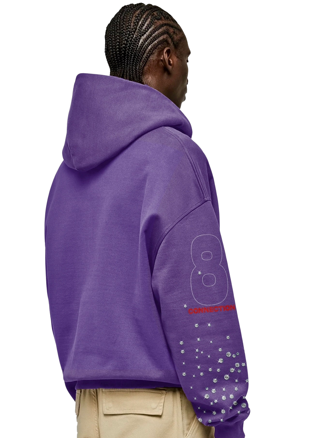 Purple Rhinestone Hoodie
