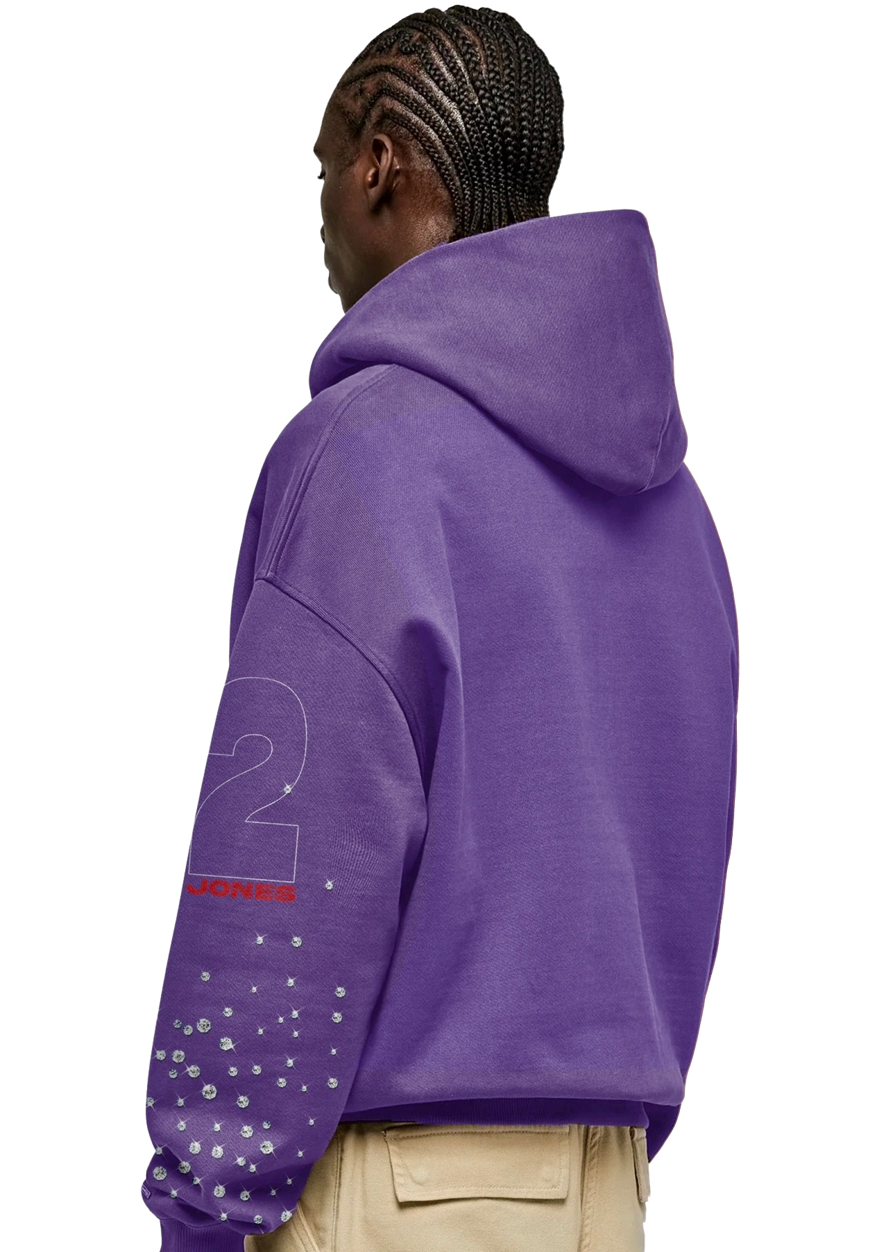 Purple Rhinestone Hoodie