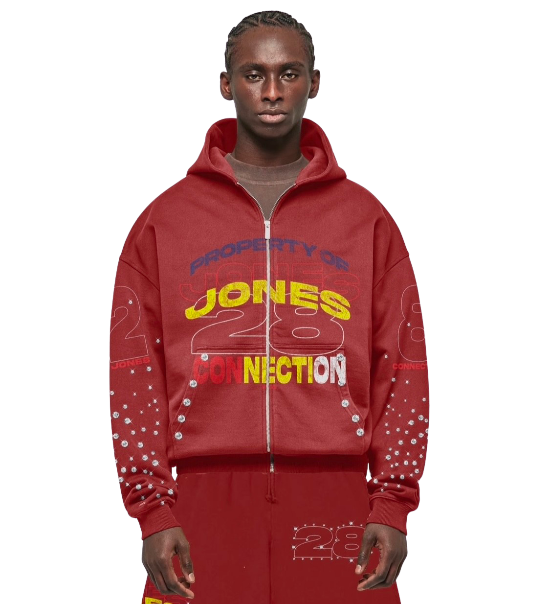 Purple Rhinestone Hoodie