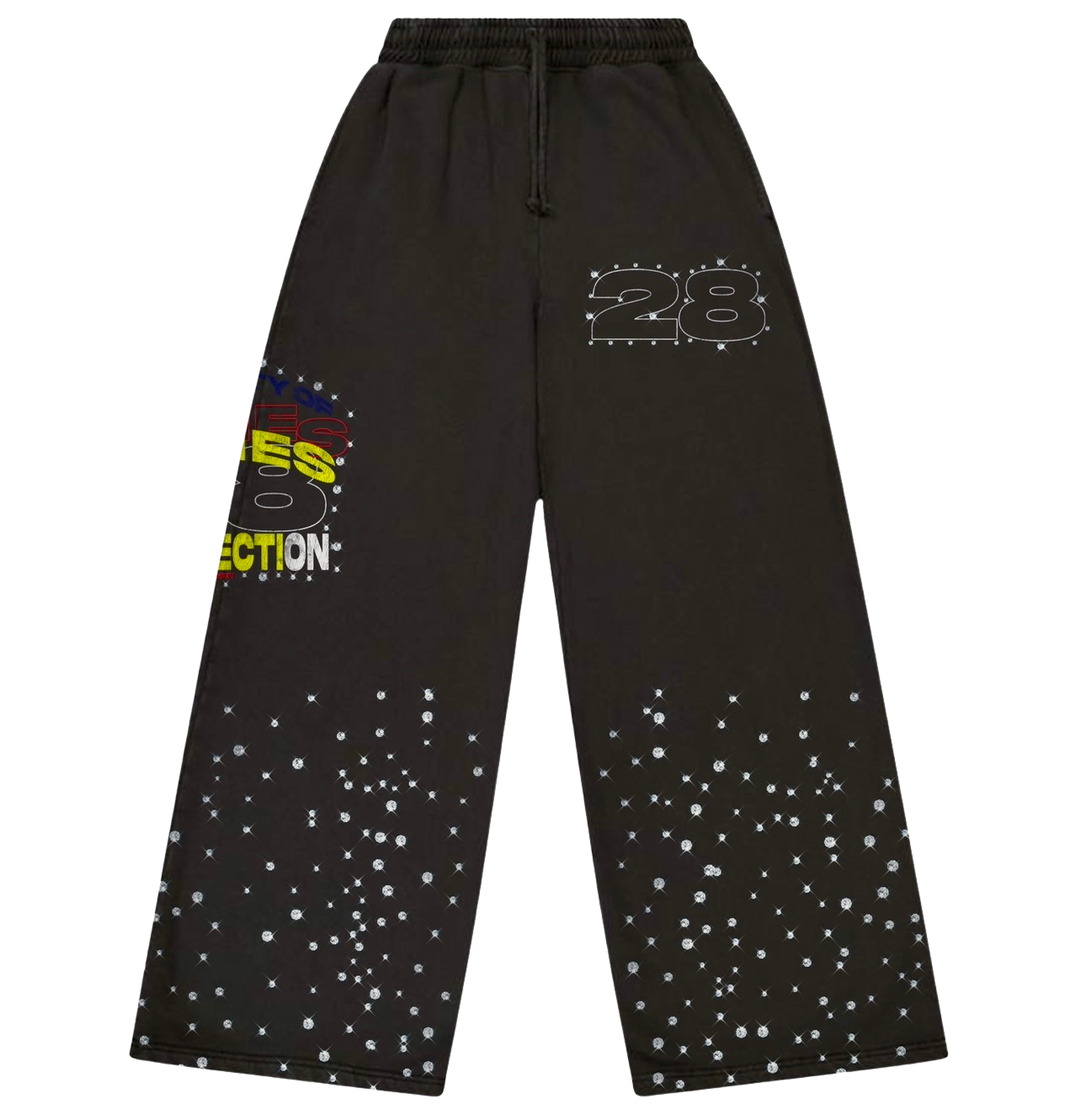 Purple Rhinestone Sweatpants