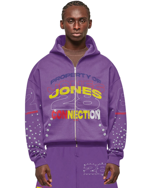 Purple Rhinestone Hoodie