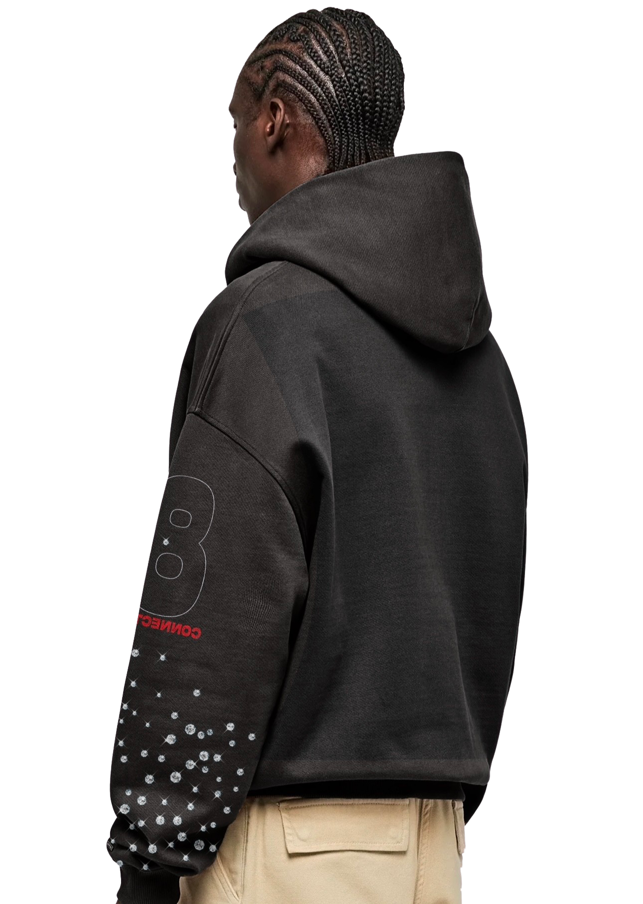 Black Rhinestone Hoodie