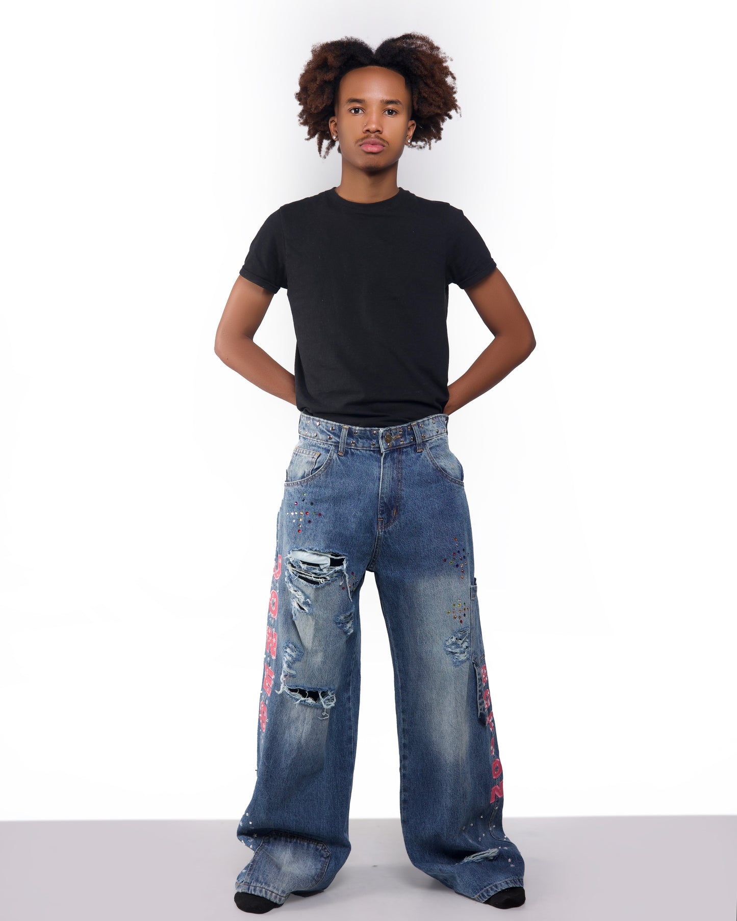 Distressed Denim Pants