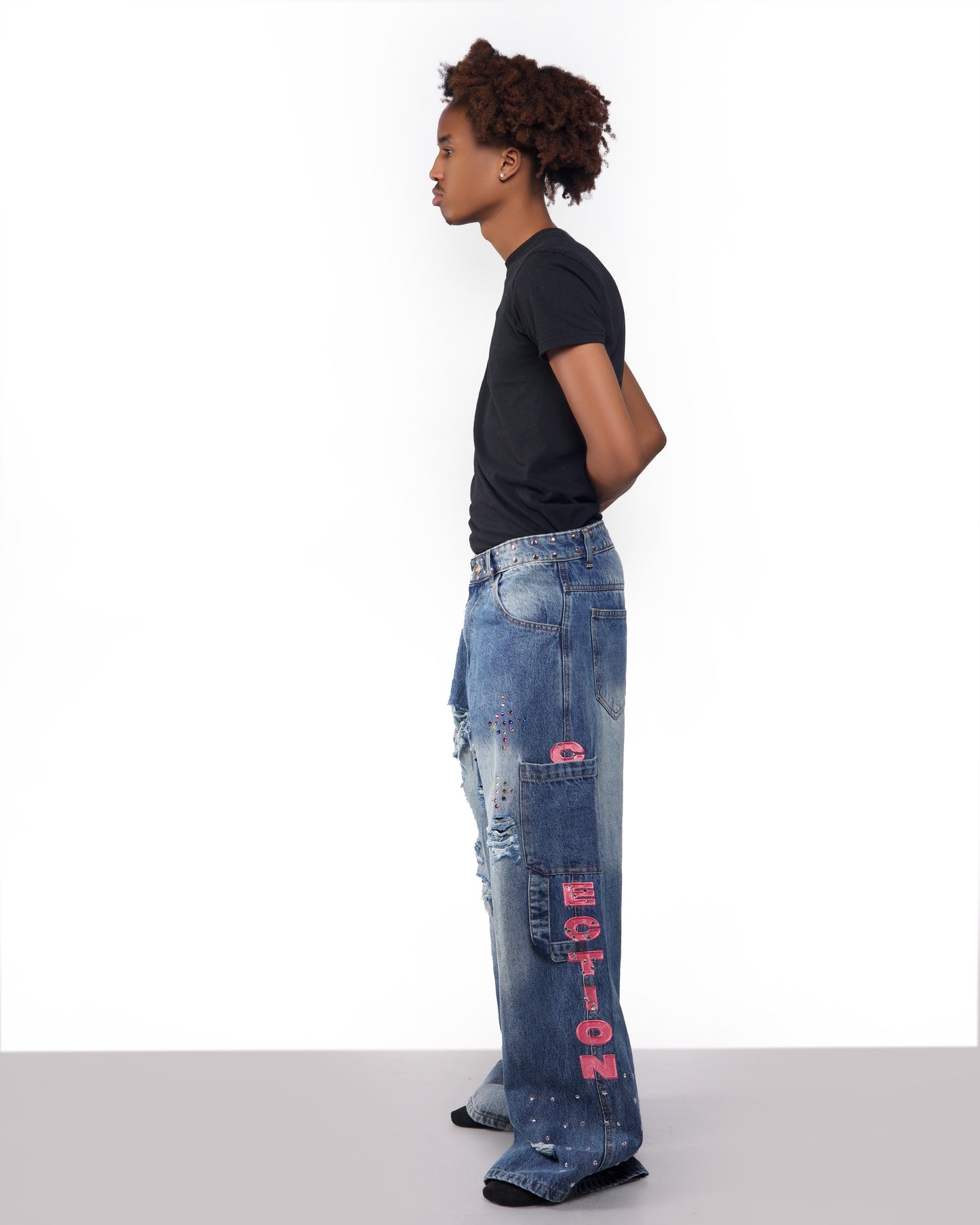 Distressed Denim Pants